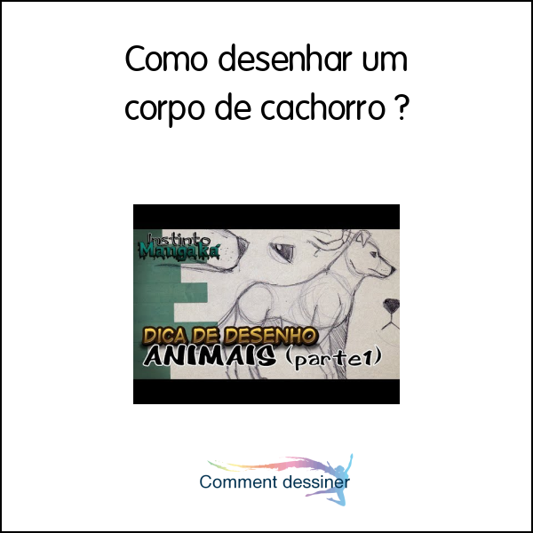 Como desenhar um corpo de cachorro